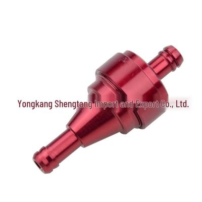 GOOFIT Red Aluminum Fuel Filter for ATV/Motorcycle/Scooter