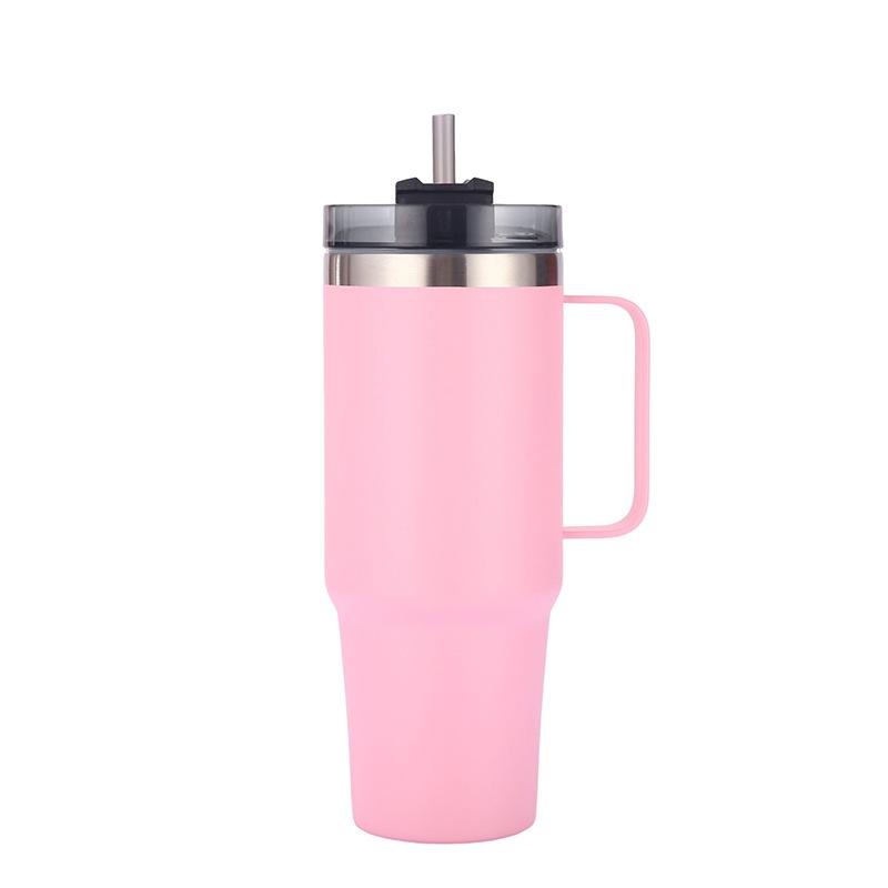 Stainless Steel Ice Ba Cup Double Vacuum Vacuum Cup Large Capacity with Straw with Lid Handle Car Cup