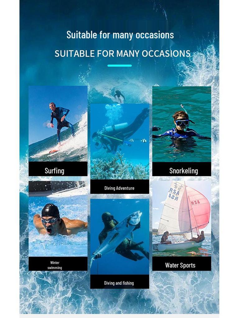 3MM Thick Hooded Wetsuit for Men & Women - Diving, Swimming, Surfing & Jellyfish Protection