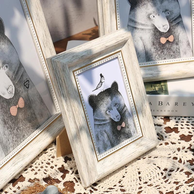 

Living Room TV Cabinet Decor Photo Frame Office Desktop Ornaments Photo Frame Family Picture Display Home Wedding Photo Frame 5 inch-8.9x12.7cm