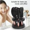 5PCS Hair Brush Set Paddle Hair Brush Detangle Massage Styling Comb Mirror And Holder Stand Set