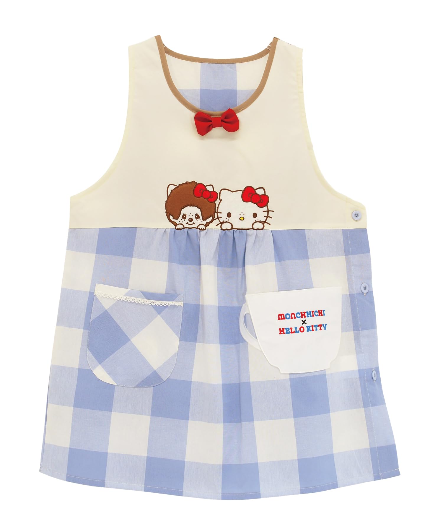 

Фартук Monchichi Hello Kitty для детского сада, боковой, быстро мнущийся, с персонажем ma43962 [ON NISHIKI] Учителя, Женщины, Взрослые, Аппликация, Вышивка,
