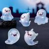 6PCS Halloween Decorations Glow In The Dark Statues Fairy Garden Accessories, Halloween Miniatures Resin Ornaments, Mini Glowing Resin Decor