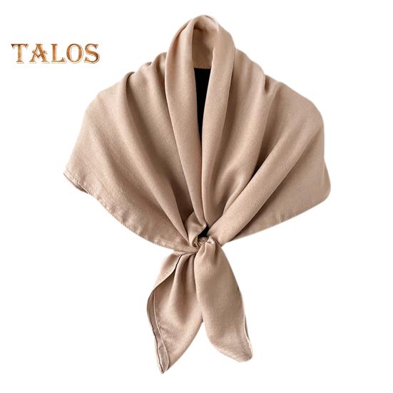 

Шарф из искусственного шелка, сплошной цвет, тонкая женская шаль, легкий пляжный длинный шарф, повседневная одежда, украшение для сумки светло-коричневого
