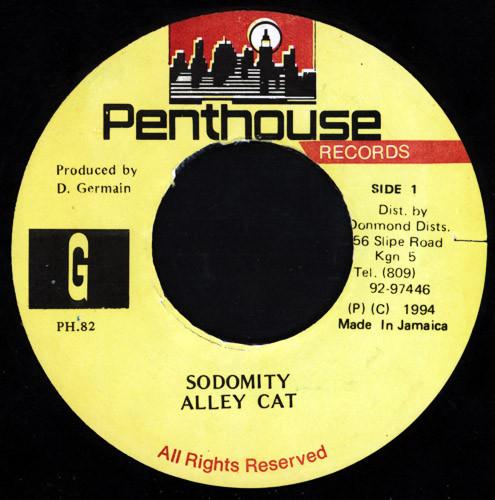 

7inch Record ALLEY CAT Sodomity NONE 1994 Jamaica Reggae Ska Dub Used