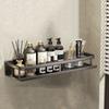 Black Shower Corner Shelves Space Aluminum Toilet Rack Modern Bathroom Shelves  for Kitchen