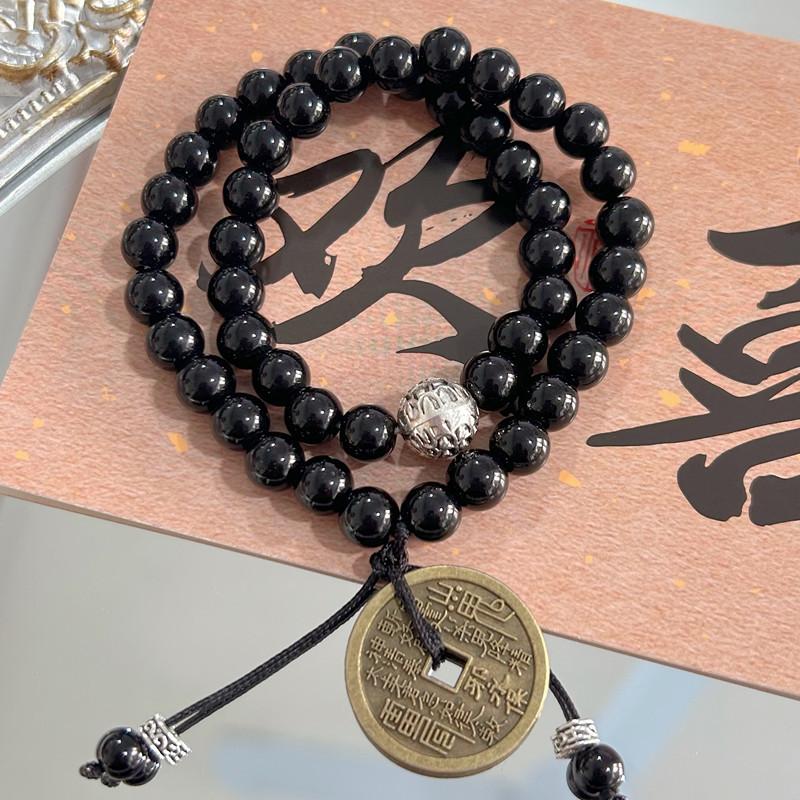 New Chinese Double-layer Mountain Ghost Spending Money Bracelet Women's New Niche Design Sense High Value Beaded Reverse Scale Bracelet