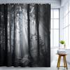1Pcs Halloween Decoration Gothic Style Forest Pattern Shower Curtain Bathroom Decor Halloween Decoration Indoor Showr Curtain