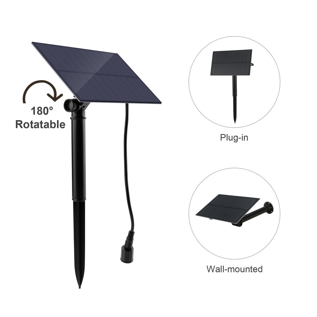 Solar-Springbrunnenpumpe 5,5V 1,5W Polykristallines Silizium-Solarpanel Vogelbad-Springbrunnenpumpe