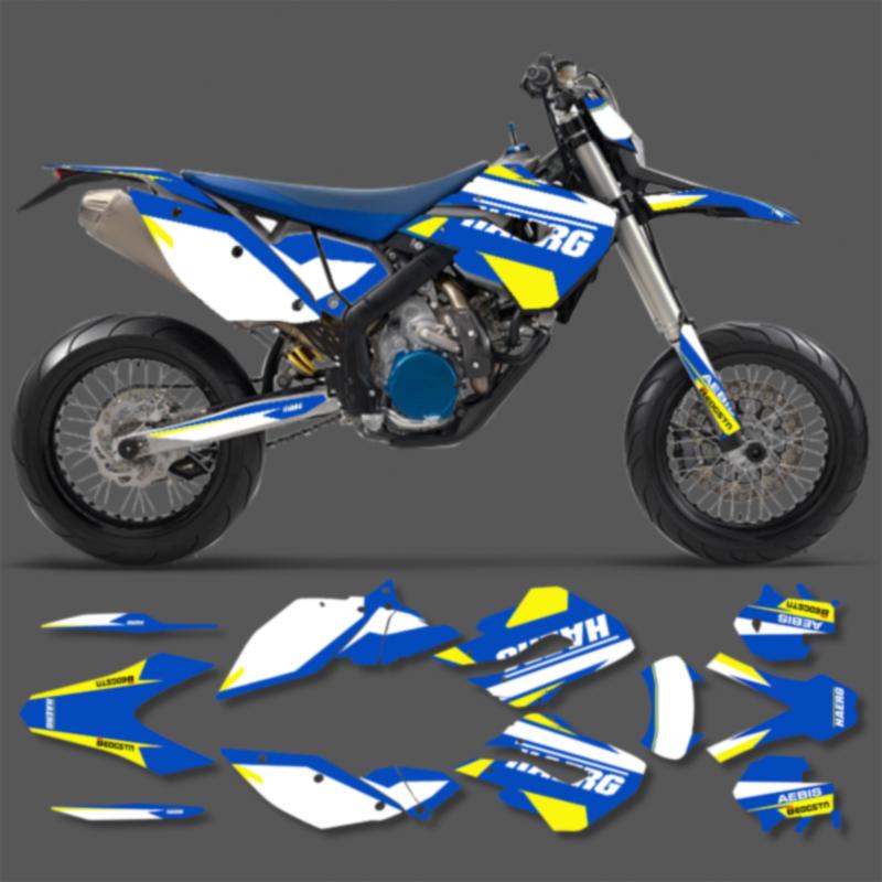 PowerZone Motorcycle Graphics Backgrounds Decals Stickers Kit For HUSABERG 2009-2012 FE390 450 570-TE250 300 -FX450-FS570