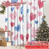 2D Flat Printing  2pcs Hearts Swirls Popular Contemporary Curtains Versatile 100% Polyester Curtains Festive Perfect for Bedroom