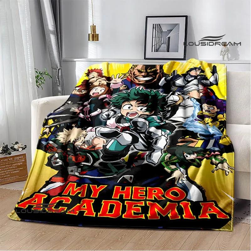 Decke mit Cartoon-Aufdruck „My Hero Academia“, warme Flanelldecken, weiche und bequeme Decke, Reisedecke für Zuhause, Geburtstagsgeschenk