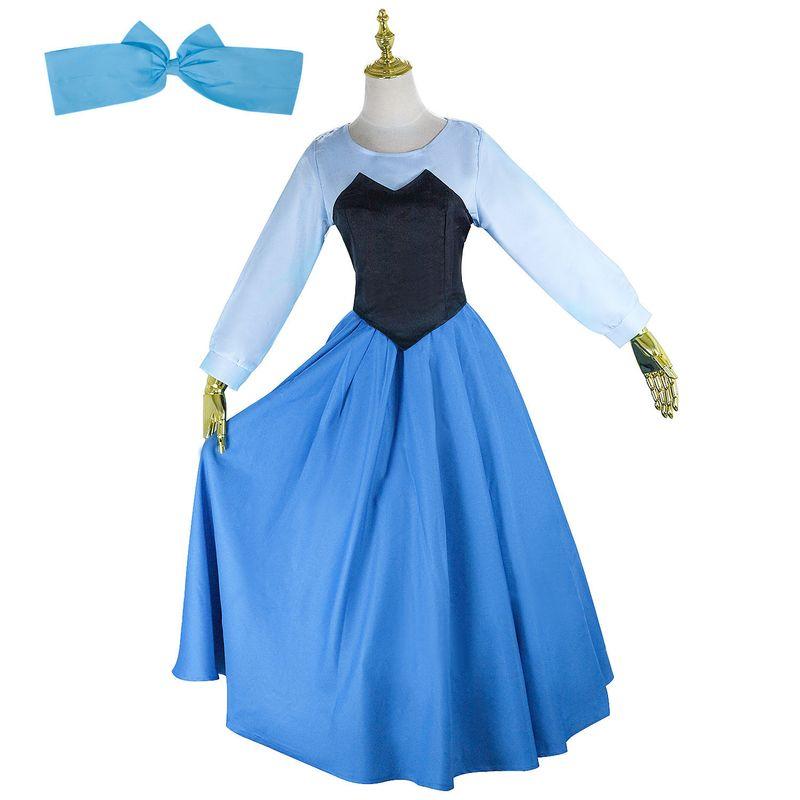 Xinboyuan Little Mermaid Cosplay Female Costume Sea Daughter Ariel Princess Adult Dress Cosplay Light Blue XS