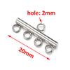 20pcs Stainless Steel Necklace Bracelet Layer Clasps Pendant Bail Connector Drop DIY Connectors For Jewelry Making Supplies