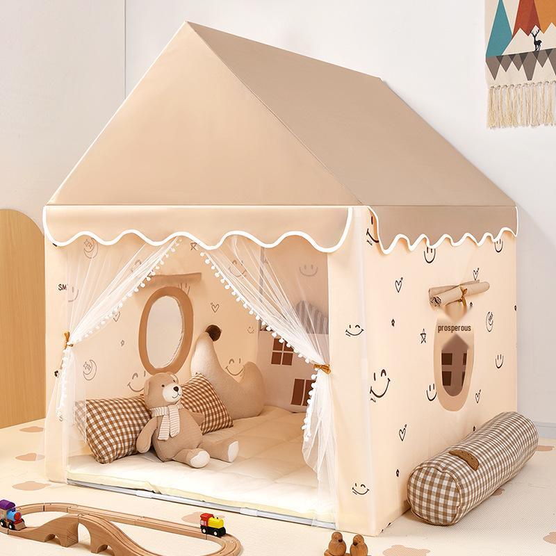 Children's Extra Long Indoor Princess Castle Tent with Mosquito Net