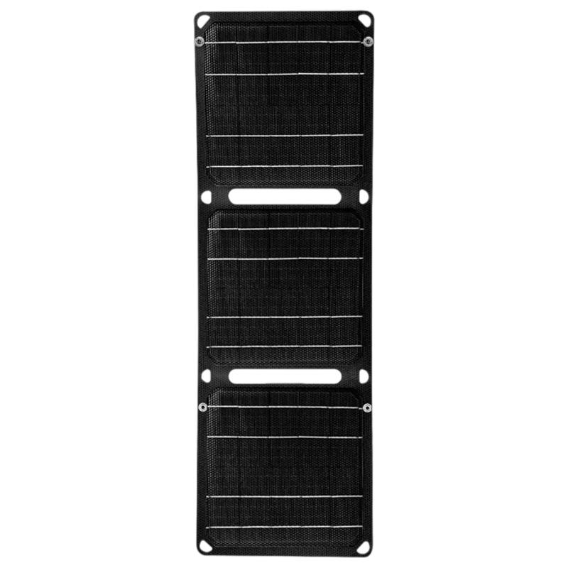 5V Portable Foldable Solars Panel ETFE Monocrystallines Silicon with Double USB and Port for Camping and Hiking