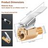 12 Stück Schnellverschluss-Reifenfüller-Luftspanner Verriegelnder Reifenfüllschlauch-Adapter Kein Leck für Luftkompressoren & Ventilschäfte Bra
