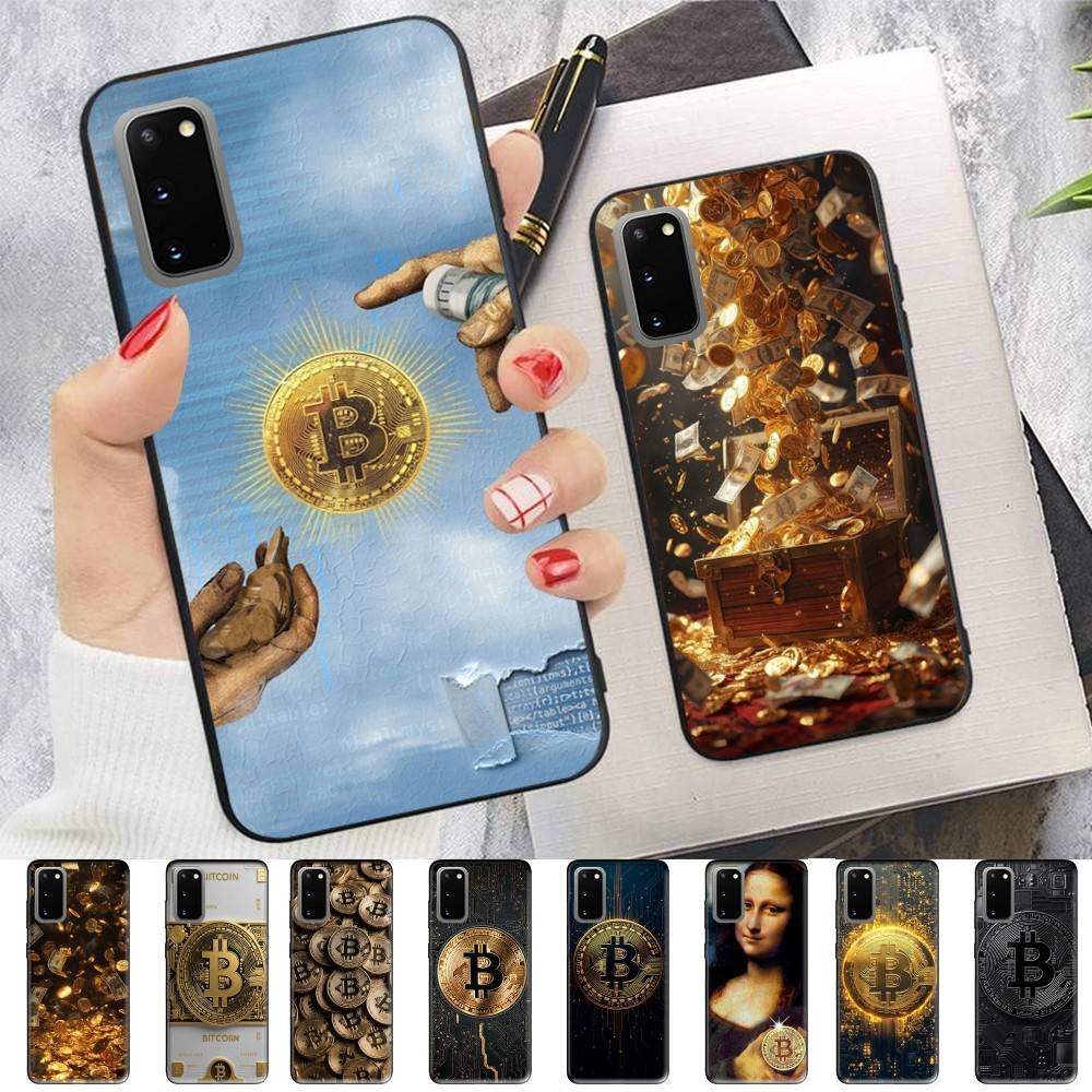 Bitcoin Retro Logo Phone Case For Samsung S 24 Fe 25 Ultra Plus 20 Lite 21 30 22 23 24 22 Ultra 5G Fundas