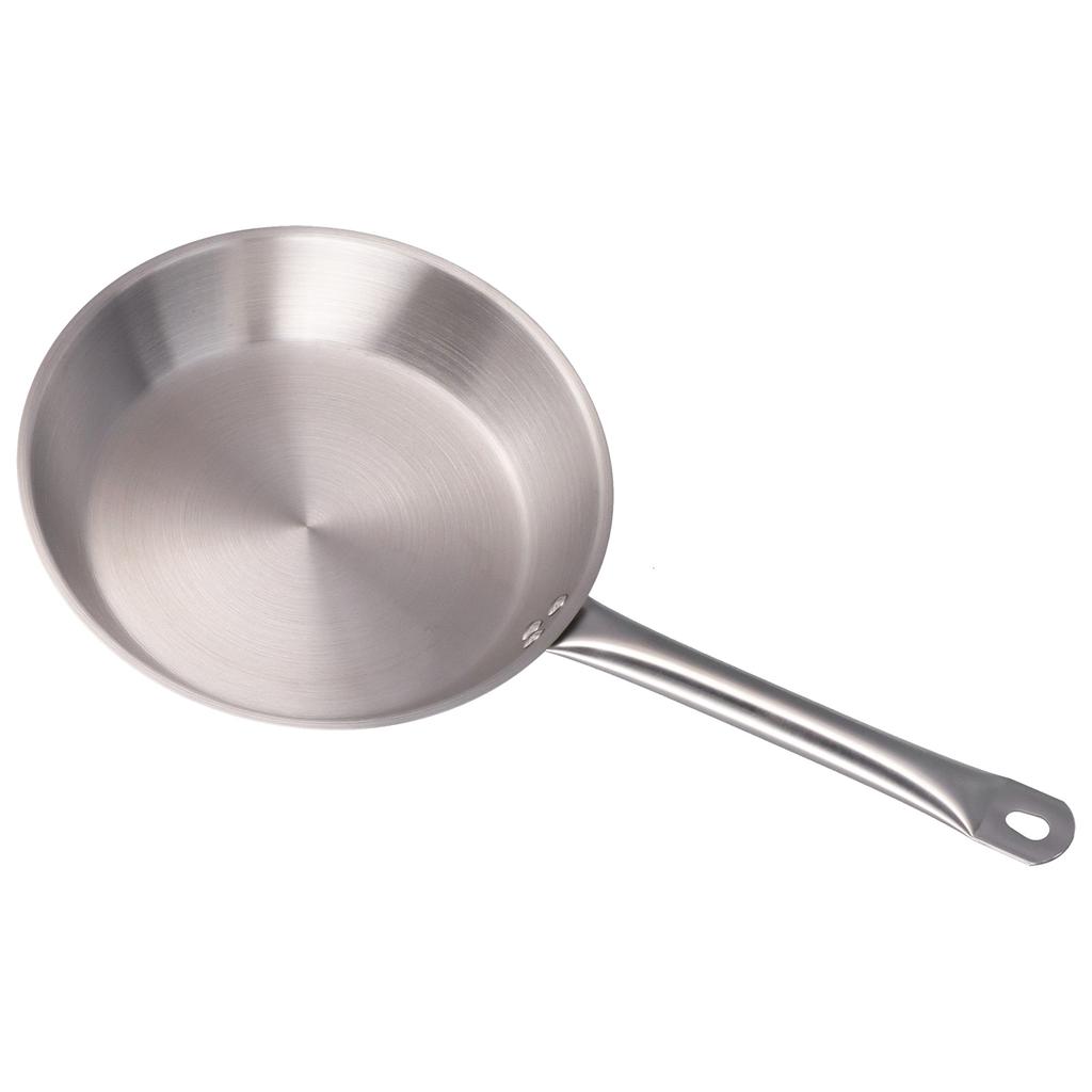 Frying Pan 304 Stainless Steel Bottom Single Handle Dishwasher Safe Oven Safe Sanding Frying