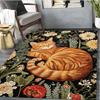 1Pc Animal Flowers Print Rug - Home Decoration Carpet For Living Room Bedroom Flooring Computer Chair Area Rug