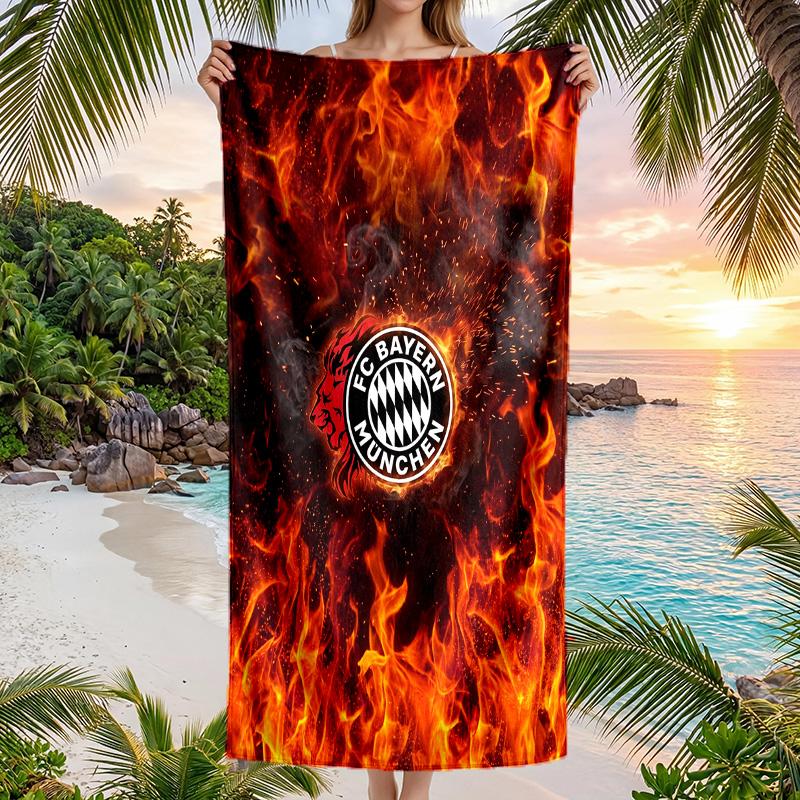 Bayern Munich Print Quick Dry Beach Towel Microfiber Absorbent Portable Travel Swimming Towel