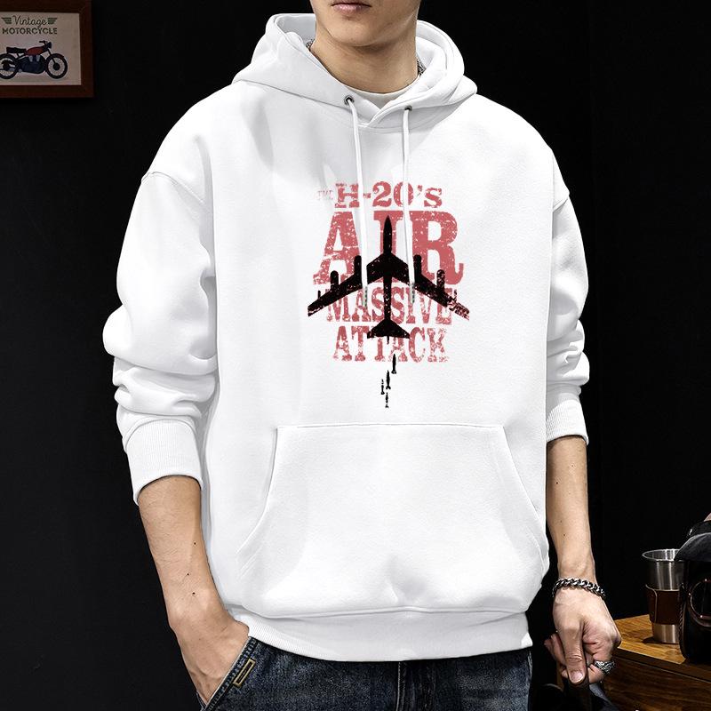 Men s Heavyweight Velvet Hoodie - Trendy American Style for Autumn & Winter L (135-160 lbs)