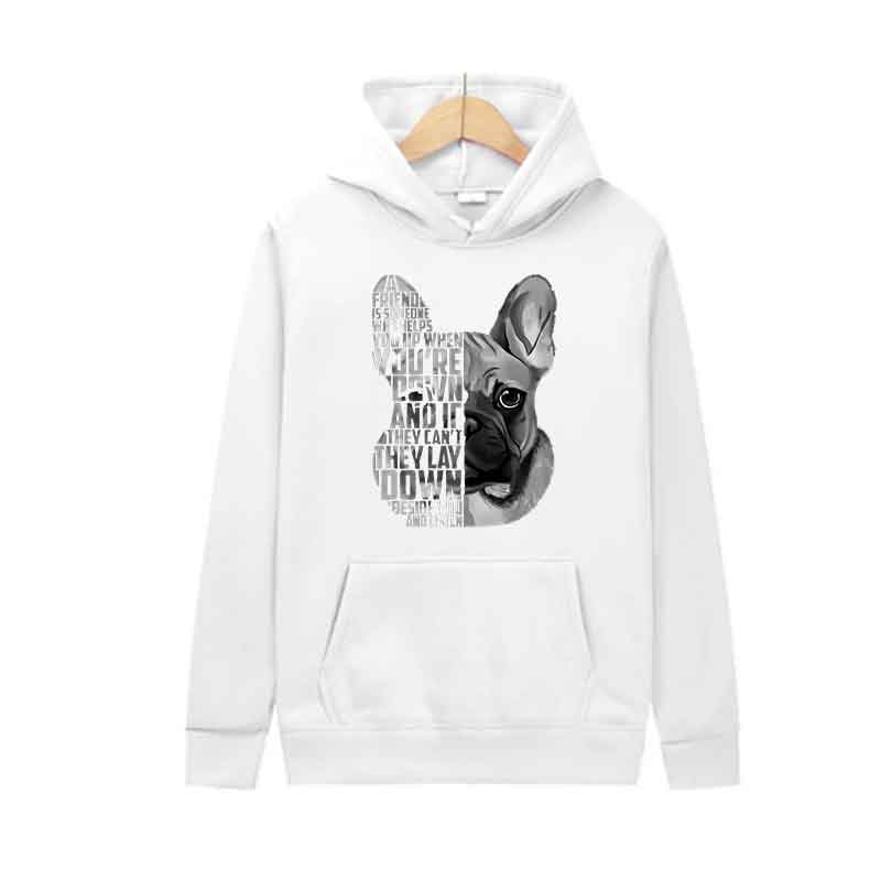 

Handsome French Bulldog Print Hoodie Fashion Trends Hoodie Tops Men Casual Streetwear Pullover Spring Autumn Unisex Clothing S