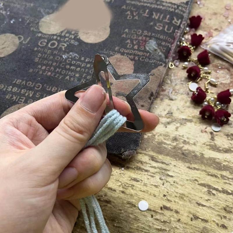 Hollow Star Hairpins Hair Clip Star Hairpins Hair Clips Hairpin Hair Barrette Headwear Hair Pin Wool Material for Girls