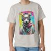 Urban Dog Wearing Glasses and Headphones Clas T Shirt Made In US AUS Size S 2XL