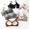 Summer Sports Bra Cotton Women's Bra Strap Adjustable Latex Pad Wrapped Chest Shockproof Sexy Lingerie Bras Camisole