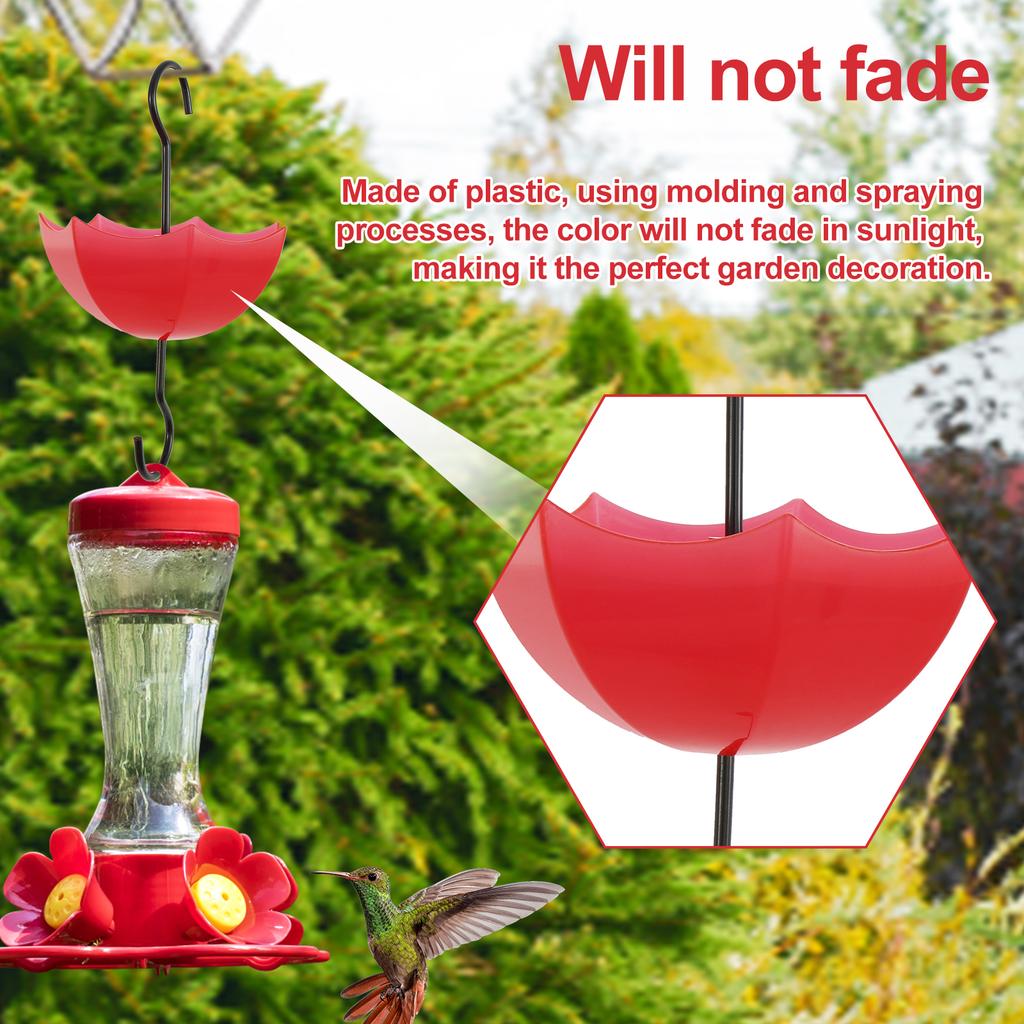 4 Pcs Hummingbird Feeder Anti Ant Hook 5 OZ Large Capacity Hummingbird Feeder Ant Guard Transparent Plastic Ant Moat with Hooks