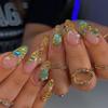 INS Hot Selling Accept Customization Duck Shape Artificial Fingernails Manicure False Nails with Glue Stickers Press on Nails