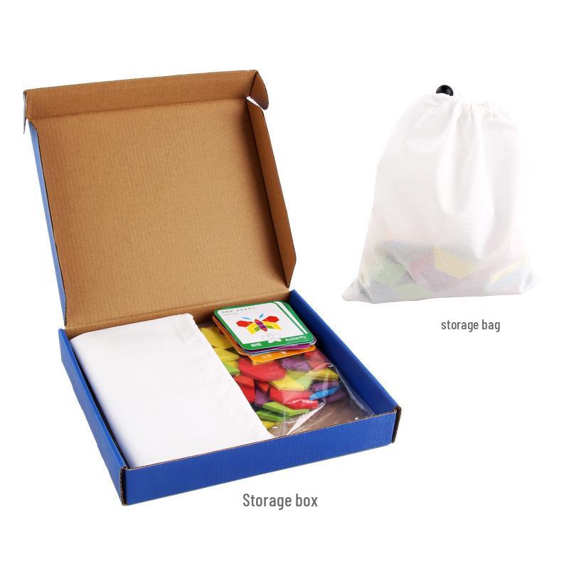 Tangram Geometry Blocks: Educational Puzzle for Ages 3-6, Promoting Shape and Intelligence Development.