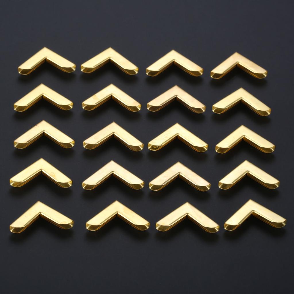 20 Pcs Zinc Alloy Book Scrapbooking Albums Menus Folders Collar Corner Protectors Decorative Corner Brackets Furniture Hardware