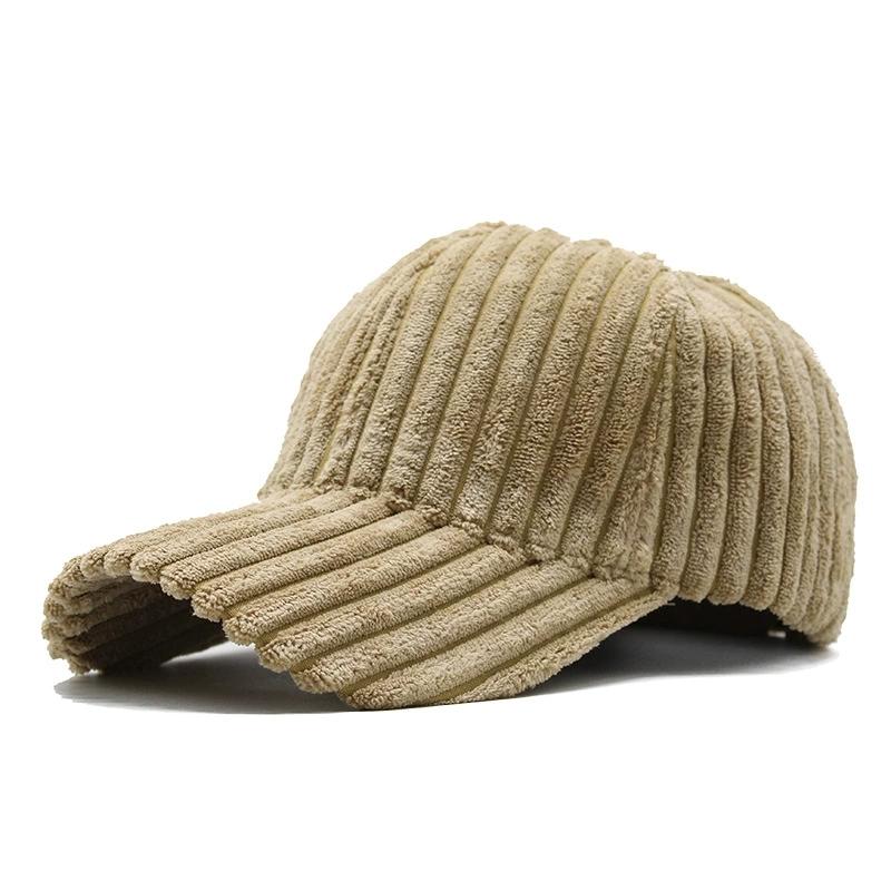 Men'S And Women'S Winter Korean Style Trendy Baseball Cap Warm Corduroy Fashionable Casual Couple'S Versatile Peaked Cap