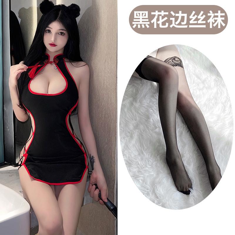 Sex Underwear Sexy Hollow Tassel Lace-up Free Wild Sex Clothes Retro Cheongsam Uniform