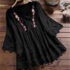 Sommerbluse Damen V-Ausschnitt Spitze Hemd Bluse Elegante Damenmode Lässig Dame Locker Leinenhemden
