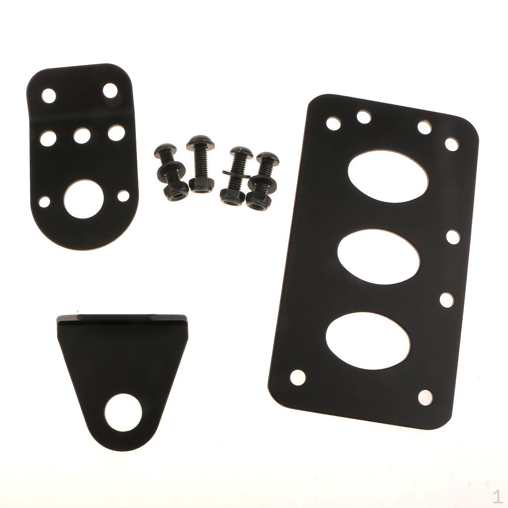 

Replace Motorcycle License Plate Holder Bracket Mount Stand For Bobber Chopper -Rennfahrer Black
