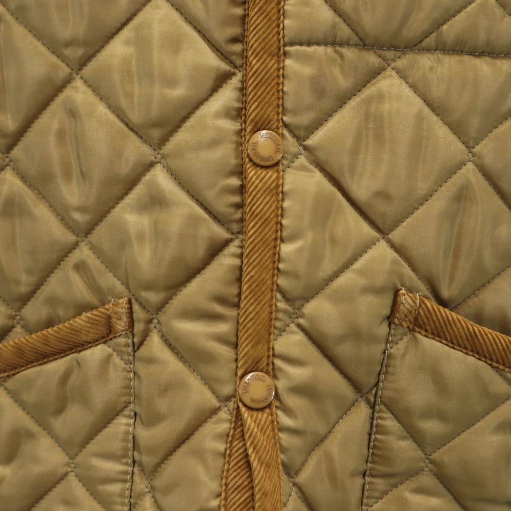 LAVENHAM Hergestellt in England Steppjacke 36 Khaki-Beige Baumwollfüllung Damen Gebraucht