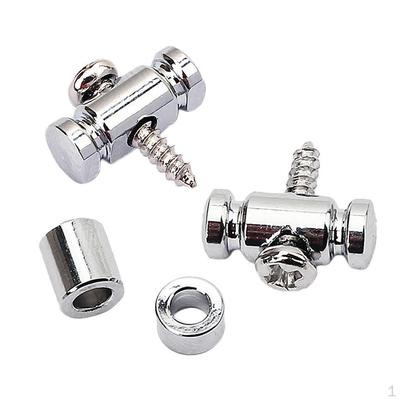 2Pc Guitar Roller String Retainer Replacements DIY Chrome