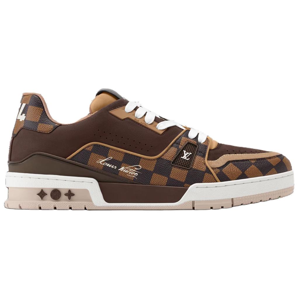 Louis Vuitton Low Top Skateboard Shoes Men's Brown 1AIN08