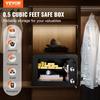 VEVOR Safe, 14.2 L Home Safe, Steel Security Safe with Digital Keypad and 2 Keys, Wall-Mounted Cabinet Safe Protect Cash, Gold, Jewelry