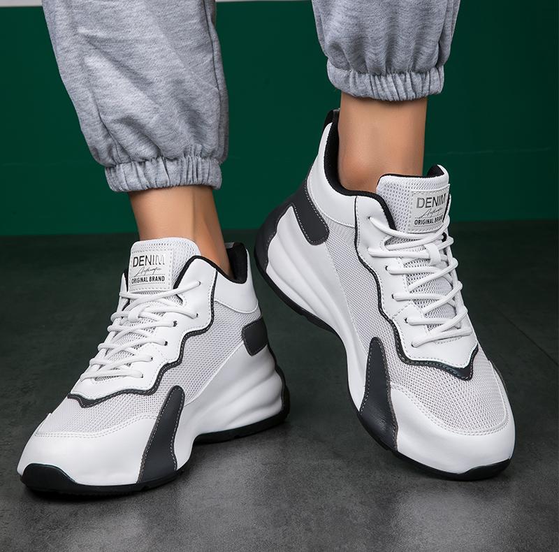 Herren Elevator Schuhe Versteckte Absätze Sneakers Sommer Atmungsaktive Freizeitschuhe für Herren Erhöhende Einlegesohle 6CM Höhenerhöhende Schuhe Mann