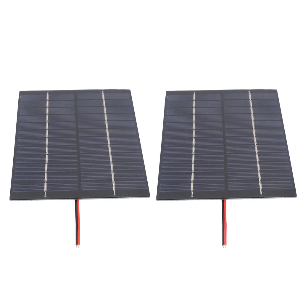2 Pcs 2W 12V Solar Panel 110x136mm Polycrystalline Silicon Solar Panel Charger with Electronic Wire