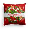 Christmas Cartoon Print Pattern Cushion Cover Home Living Room Sofa Decoration Square Polyester Throw Pillow Cover 45x45cm