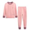 Autumn Winter Thermal Underwear Suit Girls Clothing Sets Boys Pajama Sets Baby No Trace Warm Sleepwear Solid Color Child Clothes