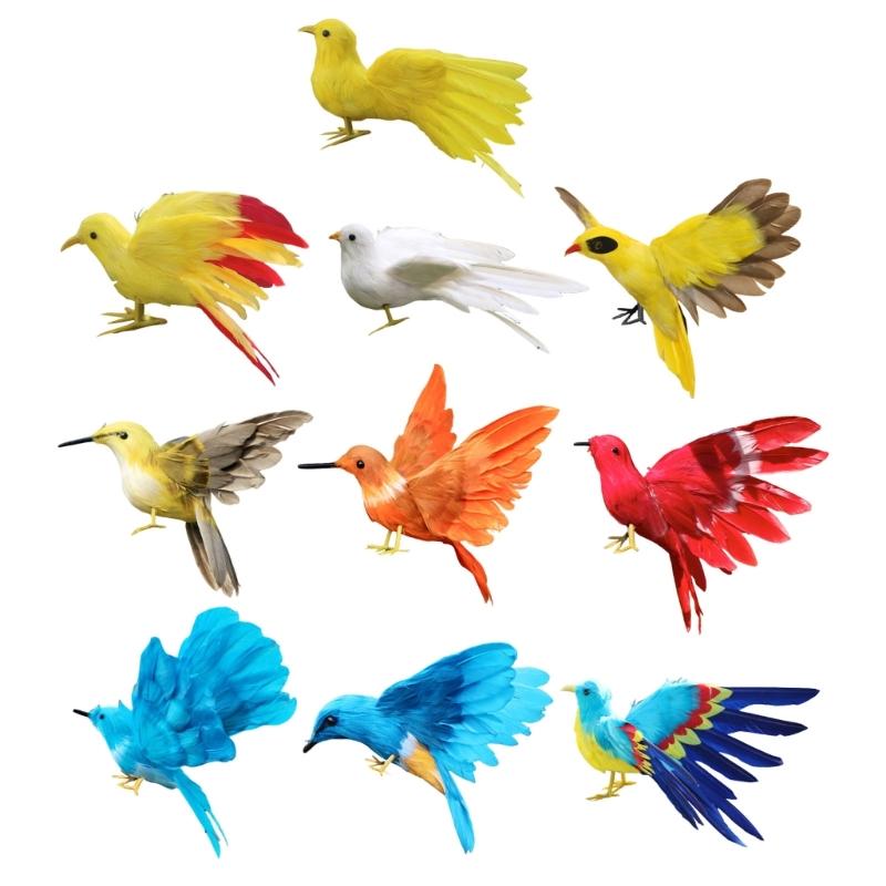 Artificial Feathered Birds for Home Yard and Lawn Decoration Bird Figurine Perfect for Theme Parties and Event