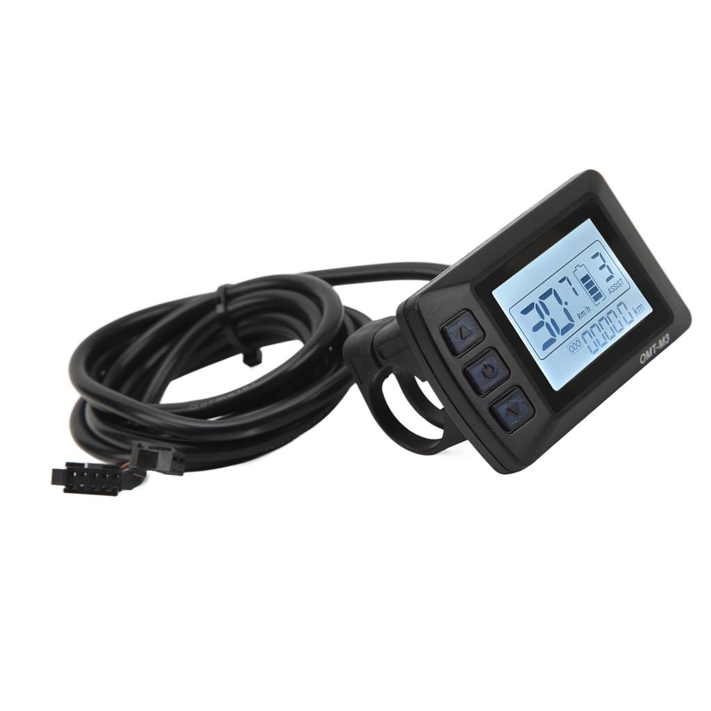 24V 36V 48V Vélo Électrique Écran LCD Panneau de Contrôle avec Connecteur SM Étanche LCD M3 Écran LCD de Trottinette Électrique