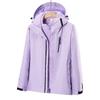3-in-1 Fleece Lined Hooded Jacket Men Women Outdoor Hiking Camping Skiing 2111