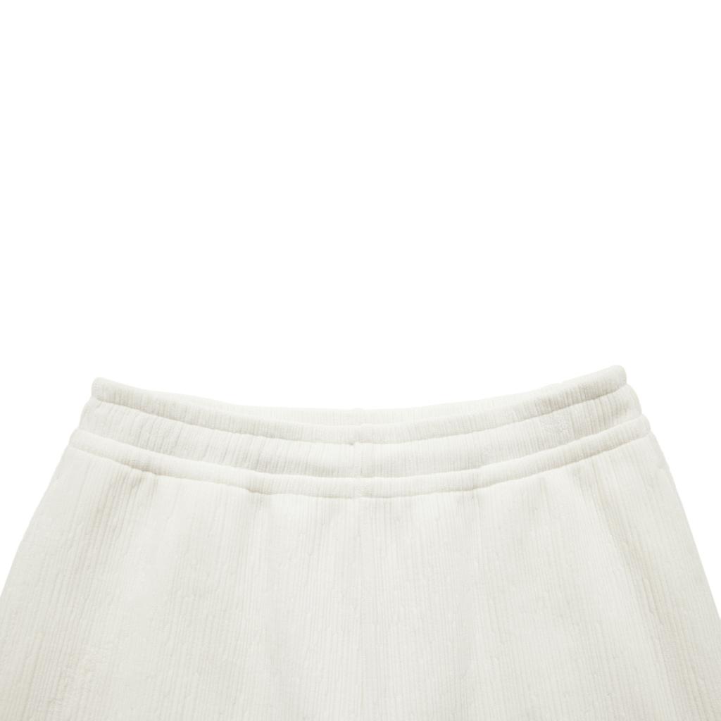 Li Ning Loose Fit Cuffed Mid Waist Casual Pants Women Bottoms Off-White AKLU324-4